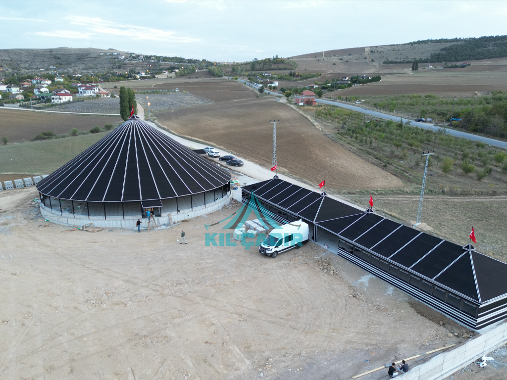 Düğün Salonu İçin Kıl Çadır Kurulumu 